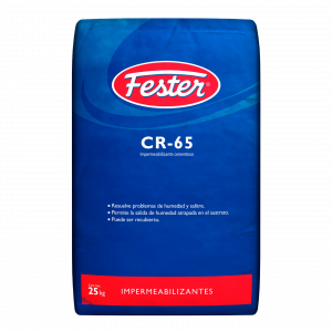 Saco azul de Fester CR-65 impermeabilizante cementoso de 25 kg para muros y salitre
