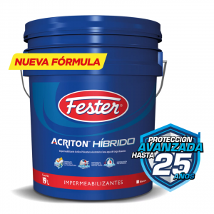 Cubeta de impermeabilizante acrílico Fester Acriton Híbrido de protección avanzada de 25 años.