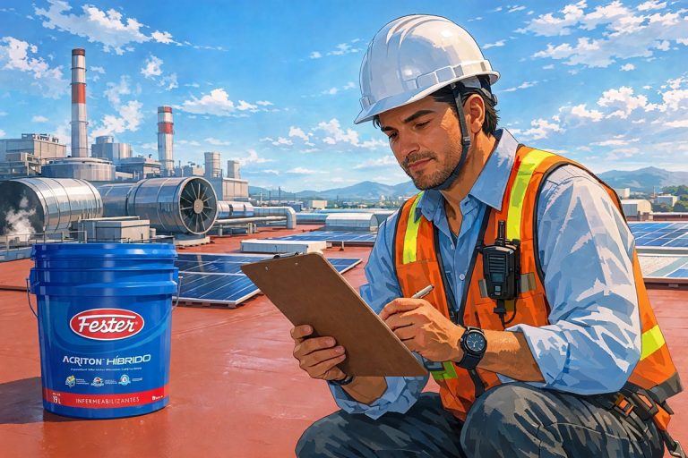 Mantenimiento preventivo de techumbre industrial con sistema Fester